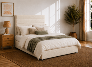 Calla Ottoman in Vanilla Cream Boucle