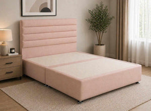 Calla Primrose Pink Wool-Blend Divan Bed