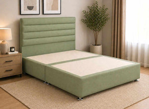 Calla Sage Green Wool-Blend Divan Bed