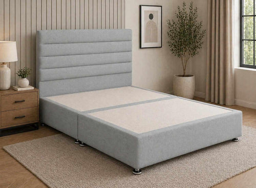 Calla Silver Grey Flat Weave Divan Bed