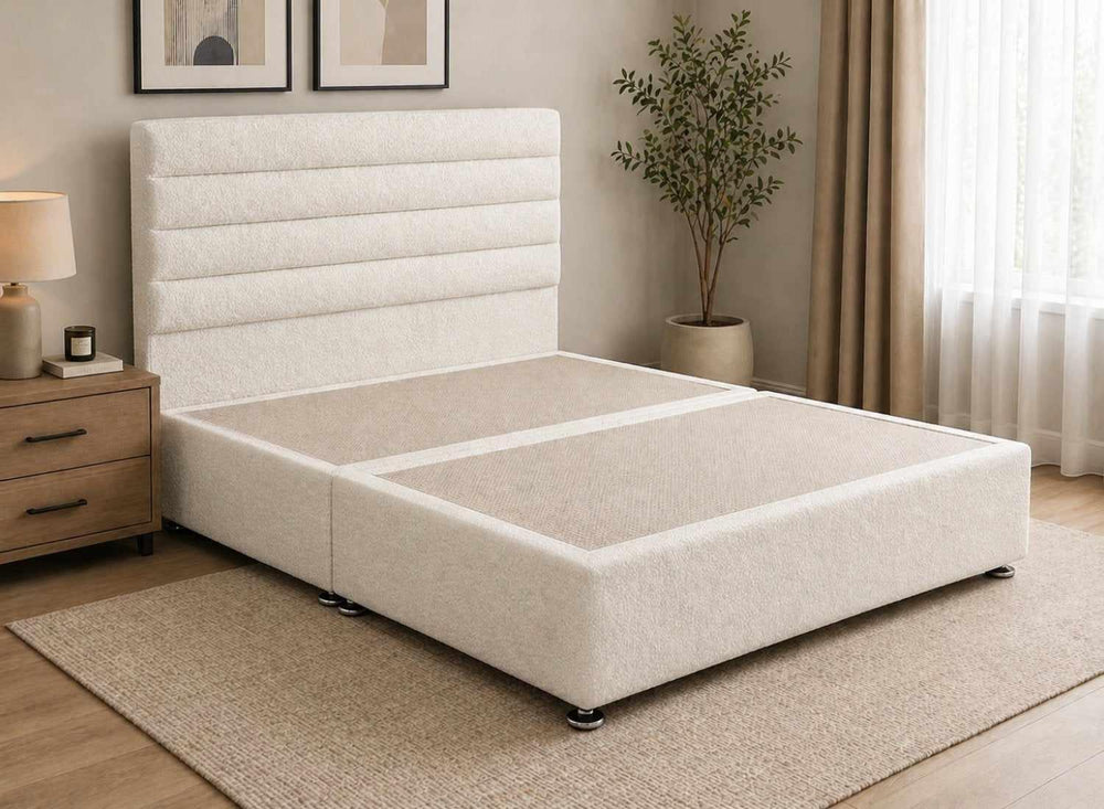 Calla Basil Green Bouclé Divan Bed