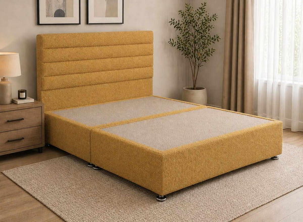 Calla Hive Yellow Bouclé Divan Bed