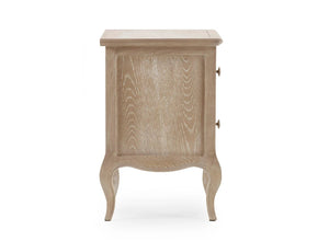 Camille 2 Drawer Bedside table side view