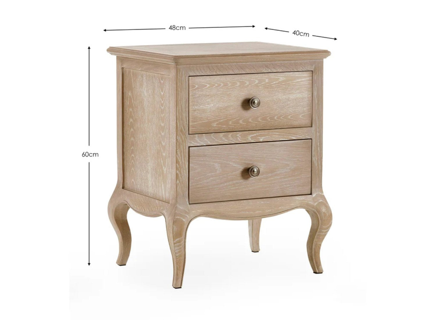 Camille 2 Drawer Dimensions
