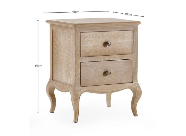 Camille 2 Drawer Dimensions