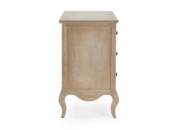 Camille 6 Drawer Wide Chest side profile on white background