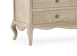 Camille 6 Drawer Wide Chest with beautifully crafted feet on white background