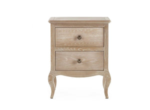 2 Drawer Bedside table in light oak finish