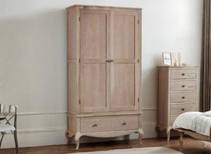 Camille Combi wardrobe with drawers in light oak