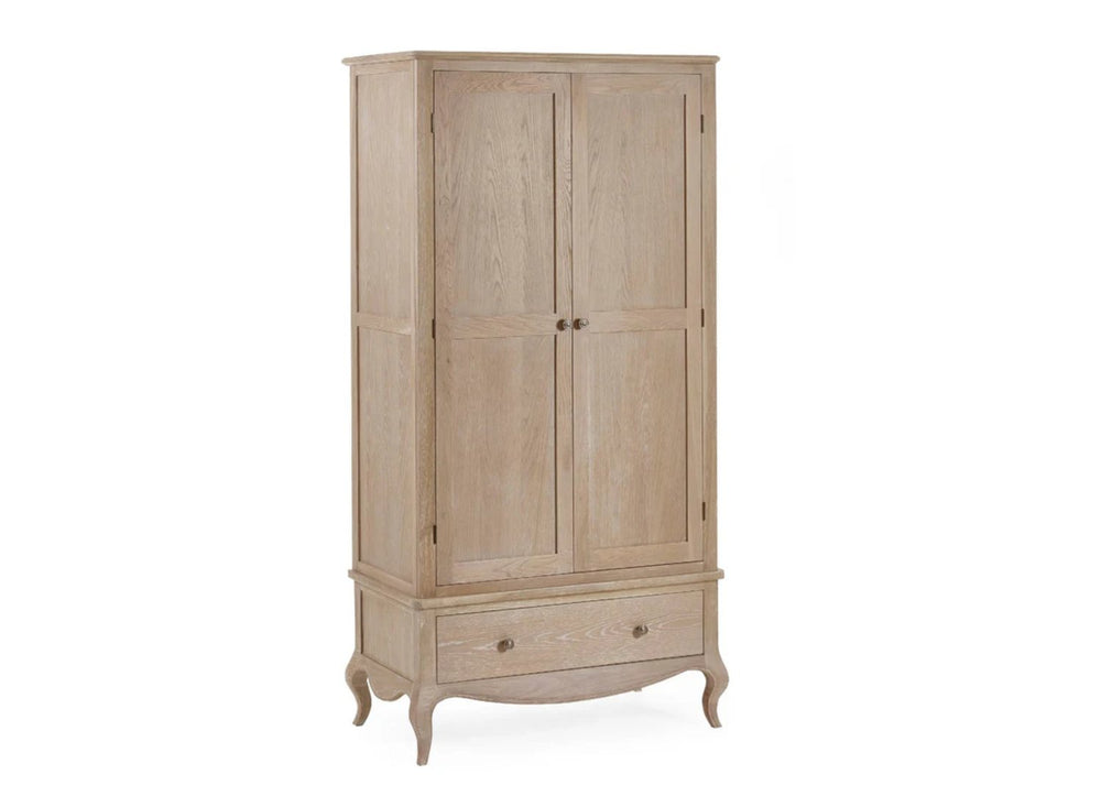 Camille Combi wardrobe with drawers in light oak