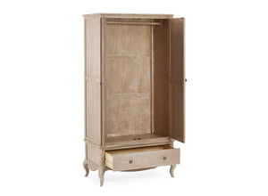 Camille Combi wardrobe with hanging rail and drawers on white background