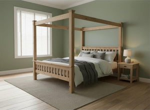 Chesterton 4 Poster Bed in Oak Finish (High End)
