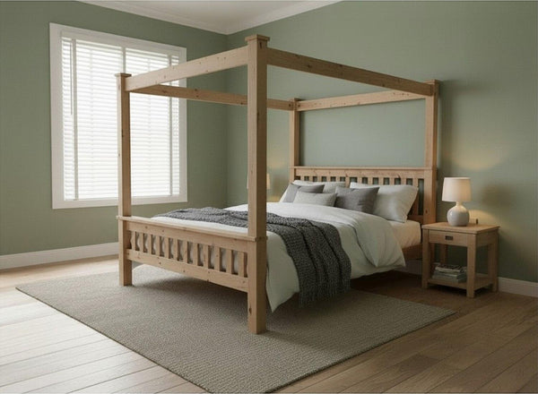 Chesterton 4 Poster Bed in Oak Finish (High End)