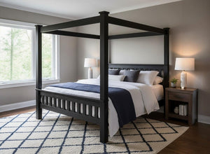 Chesterton 4 Poster Bed in Black Finish (High End)