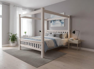 Chesterton 4 Poster Bed in Dovetail Grey Finish (High End)