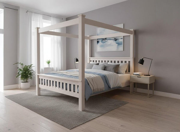 Chesterton 4 Poster Bed in Dovetail Grey Finish (High End)