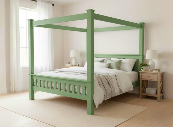 Chesterton 4 Poster Bed in Emerald Green Finish (High End)