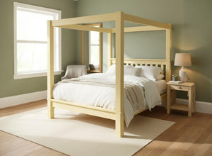 Chesterton 4 Poster Bed in Dayroom Yellow Finish (Low End)
