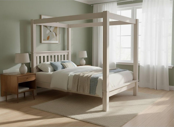 Chesterton 4 Poster Bed in Dovetail Grey Finish (Low End)