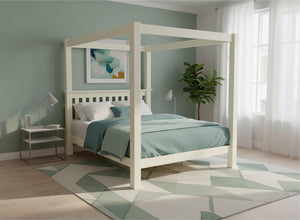 Chesterton 4 Poster Bed in James White Finish (Low End)