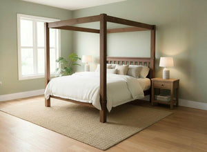 Chesterton 4 Poster Bed in Walnut Finish (Low End)