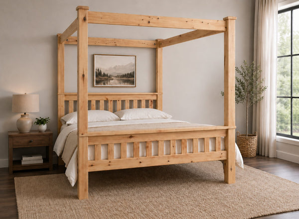 Chesterton Four Poster Bed in Antique Finish (High End)