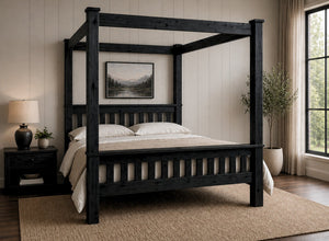 Chesterton Four Poster Bed in Black Ash Finish (High End)
