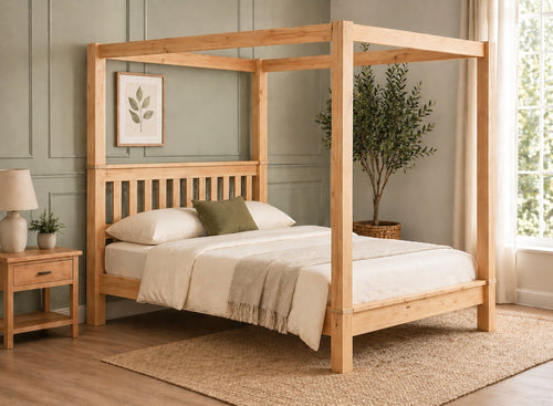 Chesterton Four Poster Bed in Antique Finish (Low End)