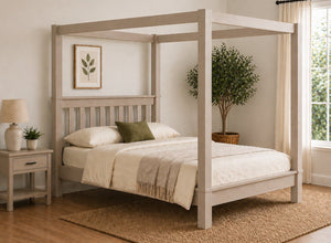 Chesterton Four Poster Bed in Dove Tale Grey Finish (Low End)