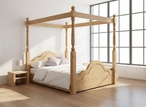 Chippenham Bed Frame in a low profile finished in stained antique.