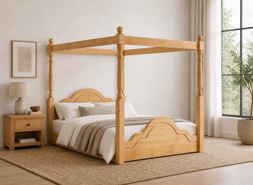 Chippenham Floor Four Poster in Antique Finish