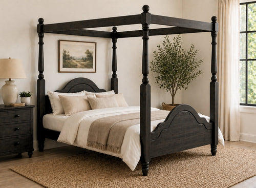 Chippenham Four Poster Bed in Black Ash Finish