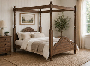 Chippenham Four Poster Bed in Walnut Finish
