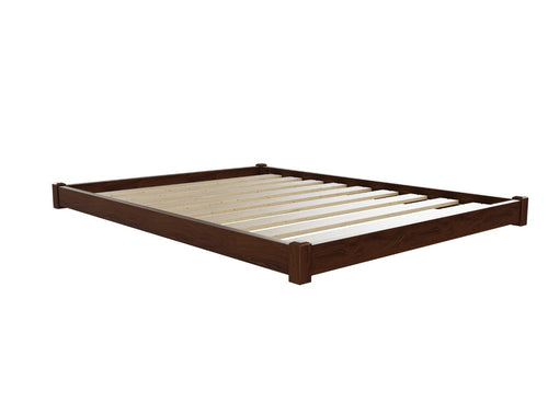 Ludham Wooden Floor Bed Finished in Stained Chocolate Brown