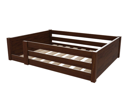 Sparham Toddler Floor bed Finished in Stained Chocolate Brown