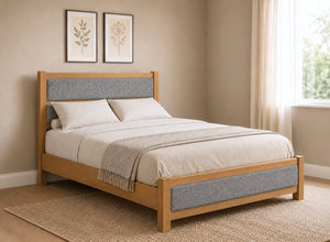 Clare Upholstered Wooden Bed