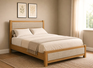Clare Upholstered Wooden Bed