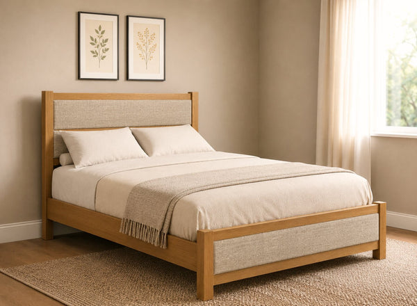 Clare Upholstered Wooden Bed