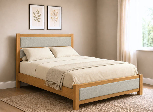 Clare Upholstered Wooden Bed