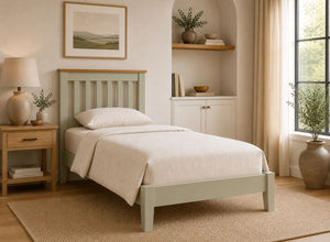 Coltishall Pink Wooden Bed in Single Size | Low End Variation