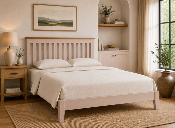 Coltishall Green Wooden Bed in King Size | Low End Variation