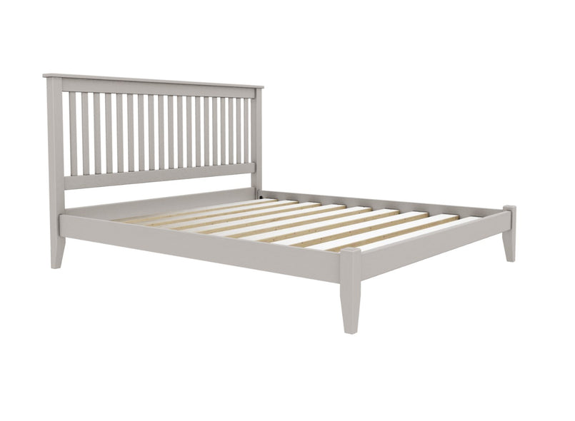 Coxford Low End Wooden Bed Finished in Painted Dovetail Grey