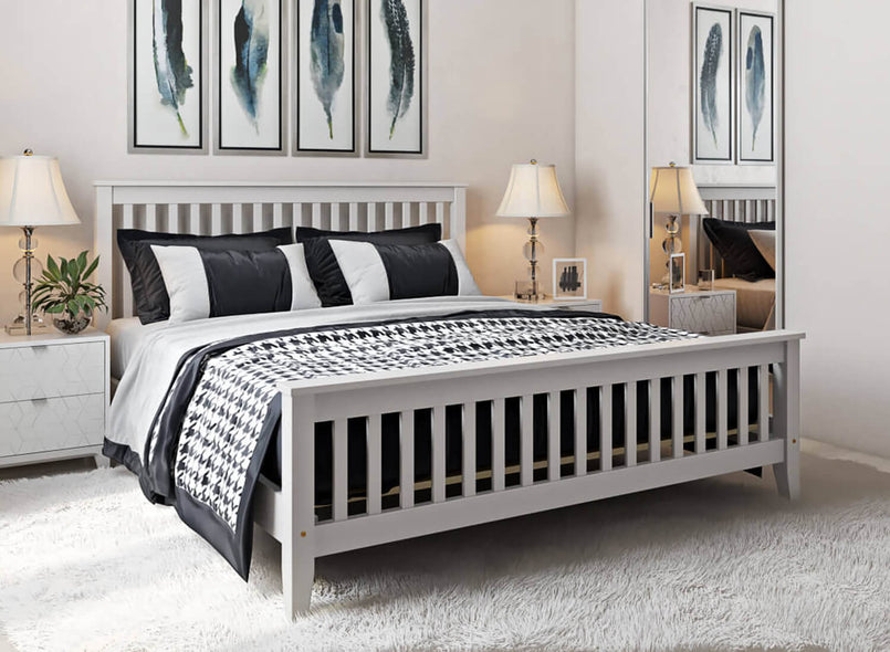 Coxford Wooden Bed in White