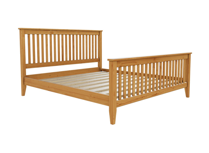 Coxford High End Wooden Bed in Antique Stained Finish