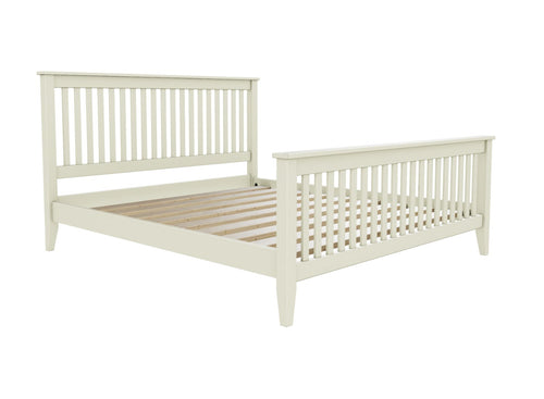 Coxford High End Wooden Bed in Cream Painted Finish
