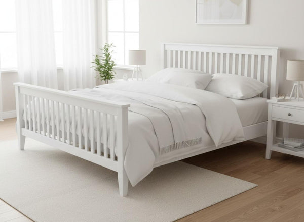 Coxford Bed in All White Finish (High End)