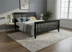 Coxford Bed in Black Ash Finish (High End)