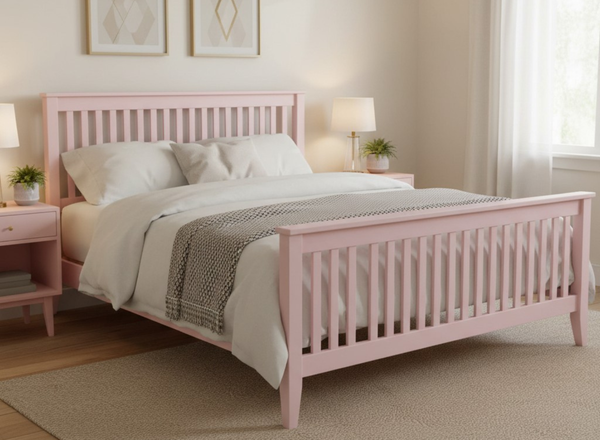 Coxford Bed in Nancy's Blushes Pink Finish (High End)