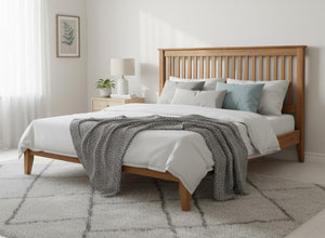 Coxford Bed in Oak Finish (Low End)