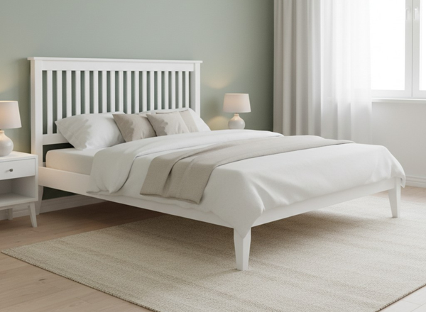 Coxford Bed in All White Finish (Low End)